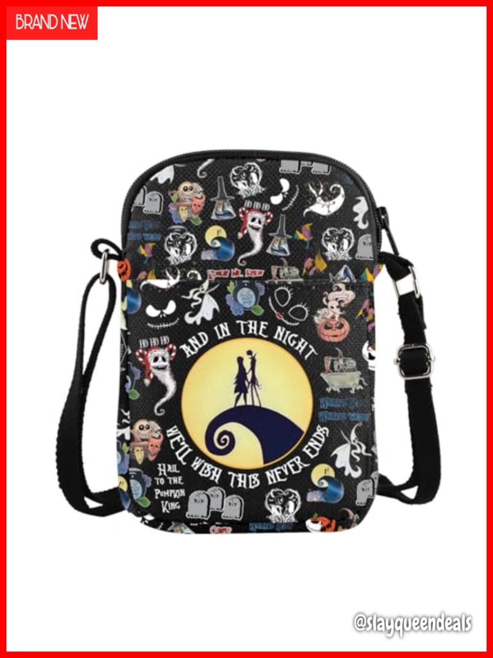 Waterproof Polyester Messenger Bag Halloween Crossbody Horror Night